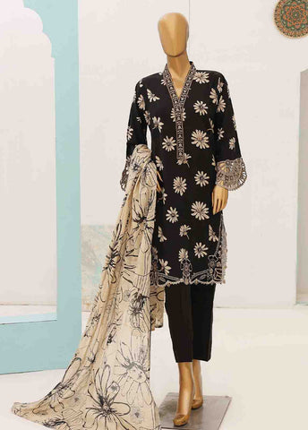Bin Saeed Fabric - SME-0343-3 Piece Cutwork Kari Stitched Suit