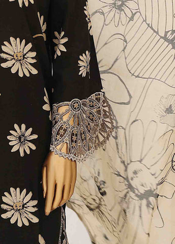 Bin Saeed Fabric - SME-0343-3 Piece Cutwork Kari Stitched Suit