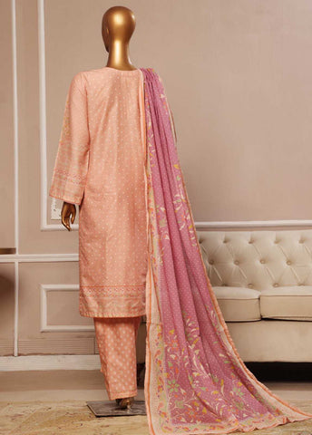 SME-034 -3 Piece Embroidered Stitched Suit