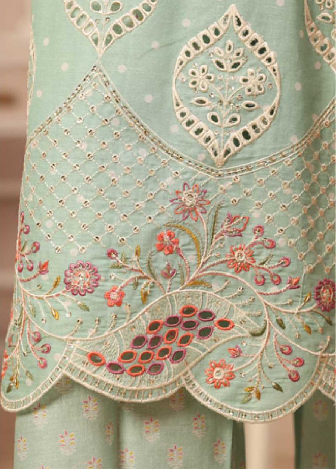 Bin Saeed Fabric - SME-035 -3 Piece Embroidered Stitched Suit