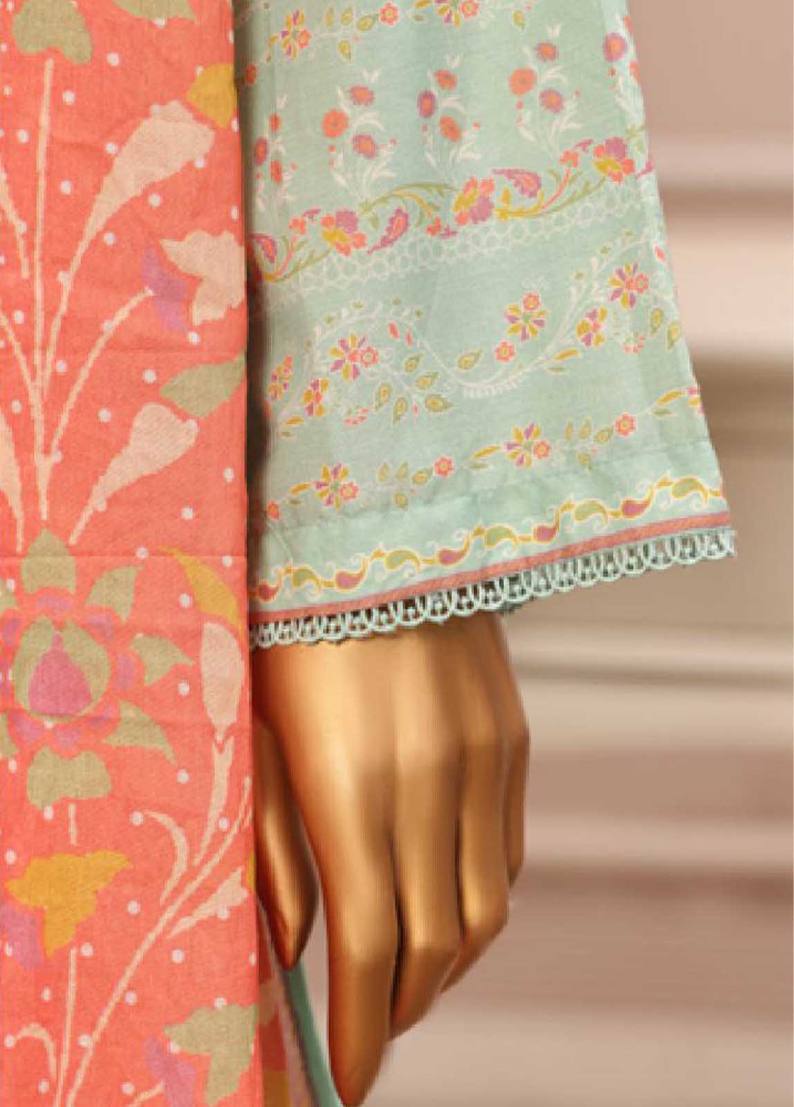 Bin Saeed Fabric - SME-035 -3 Piece Embroidered Stitched Suit