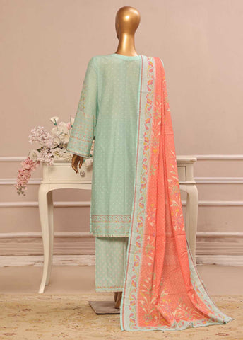 SME-035 -3 Piece Embroidered Stitched Suit