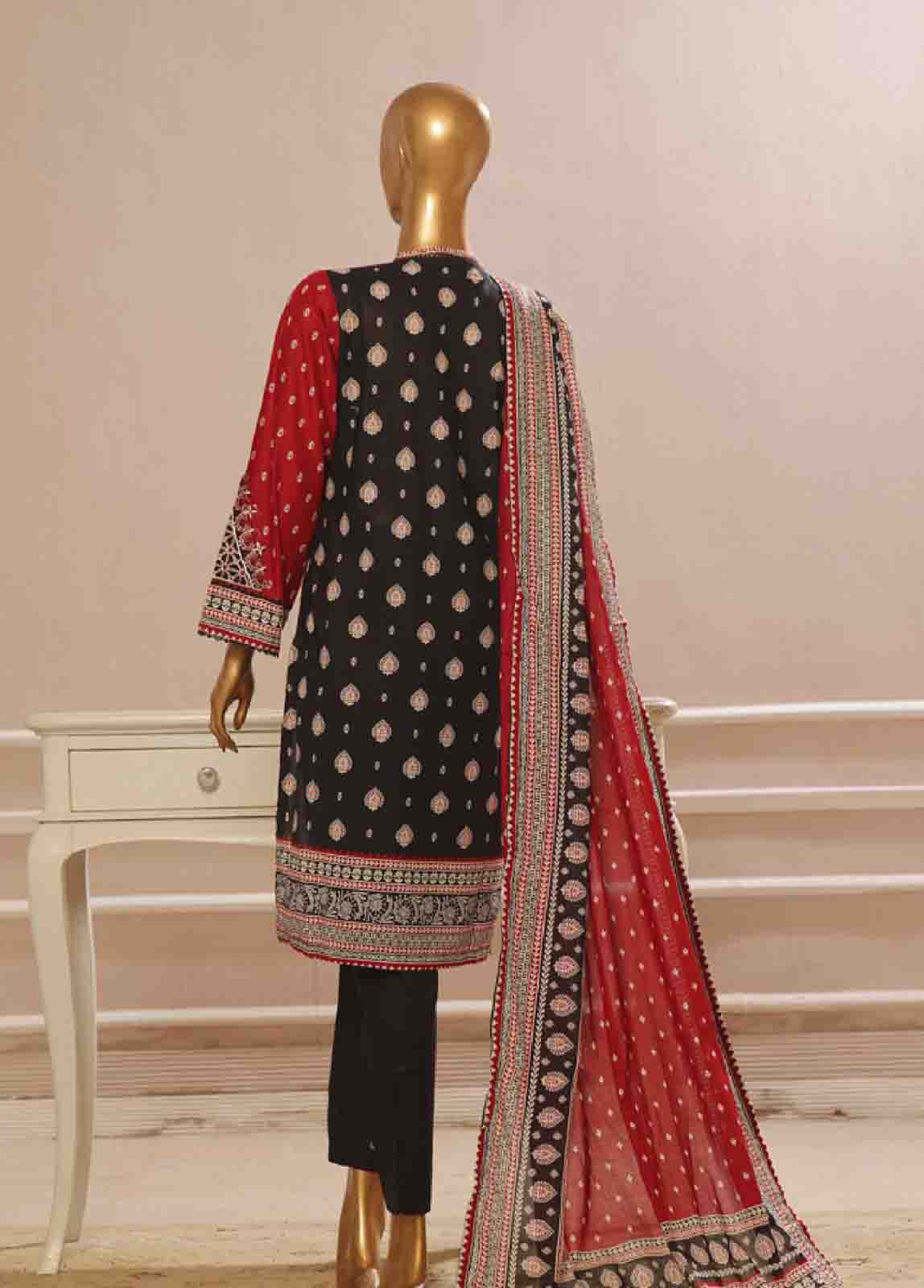 Bin Saeed Fabric - SME-036 K -3 Piece Embroidered Stitched Suit