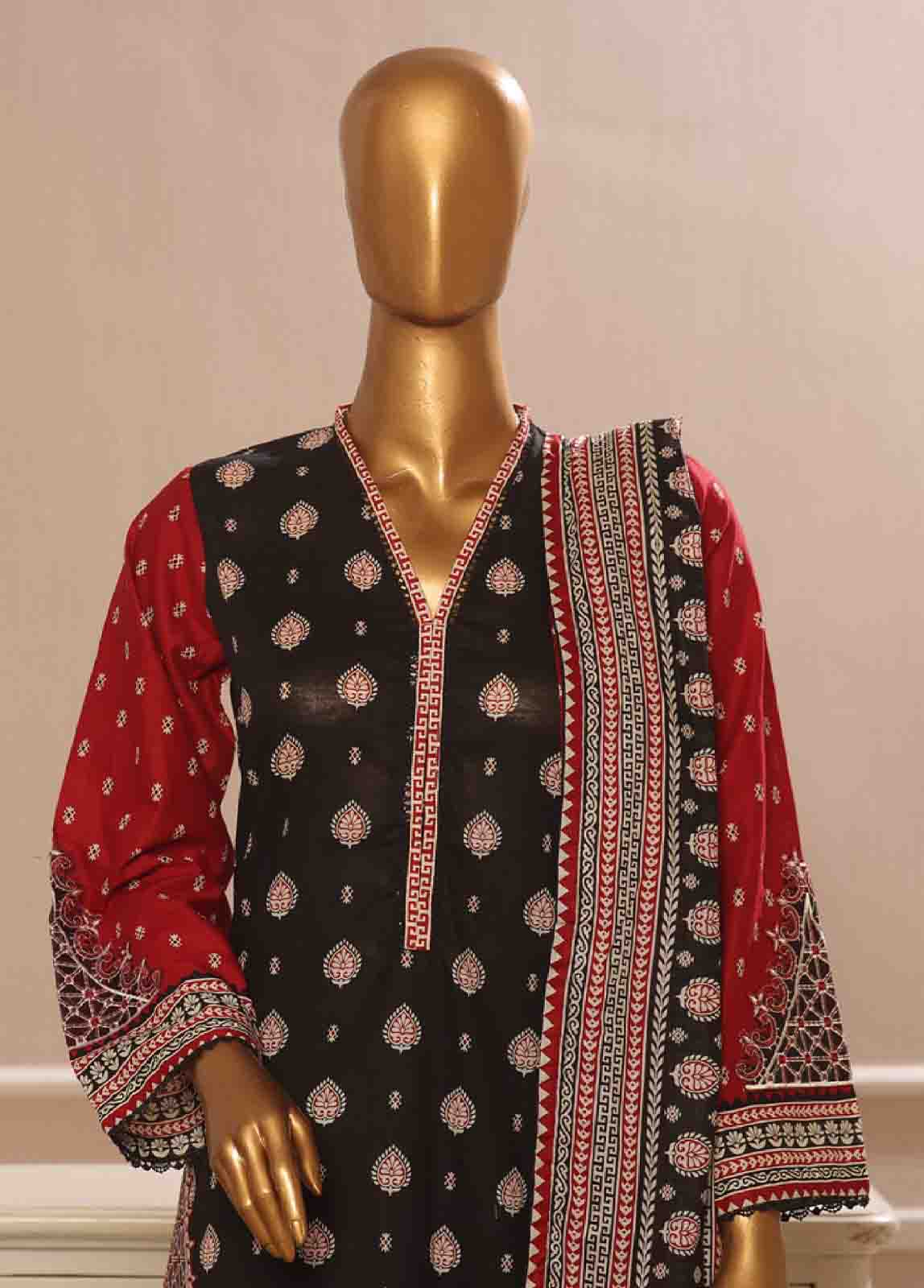 Bin Saeed Fabric - SME-036 K -3 Piece Embroidered Stitched Suit