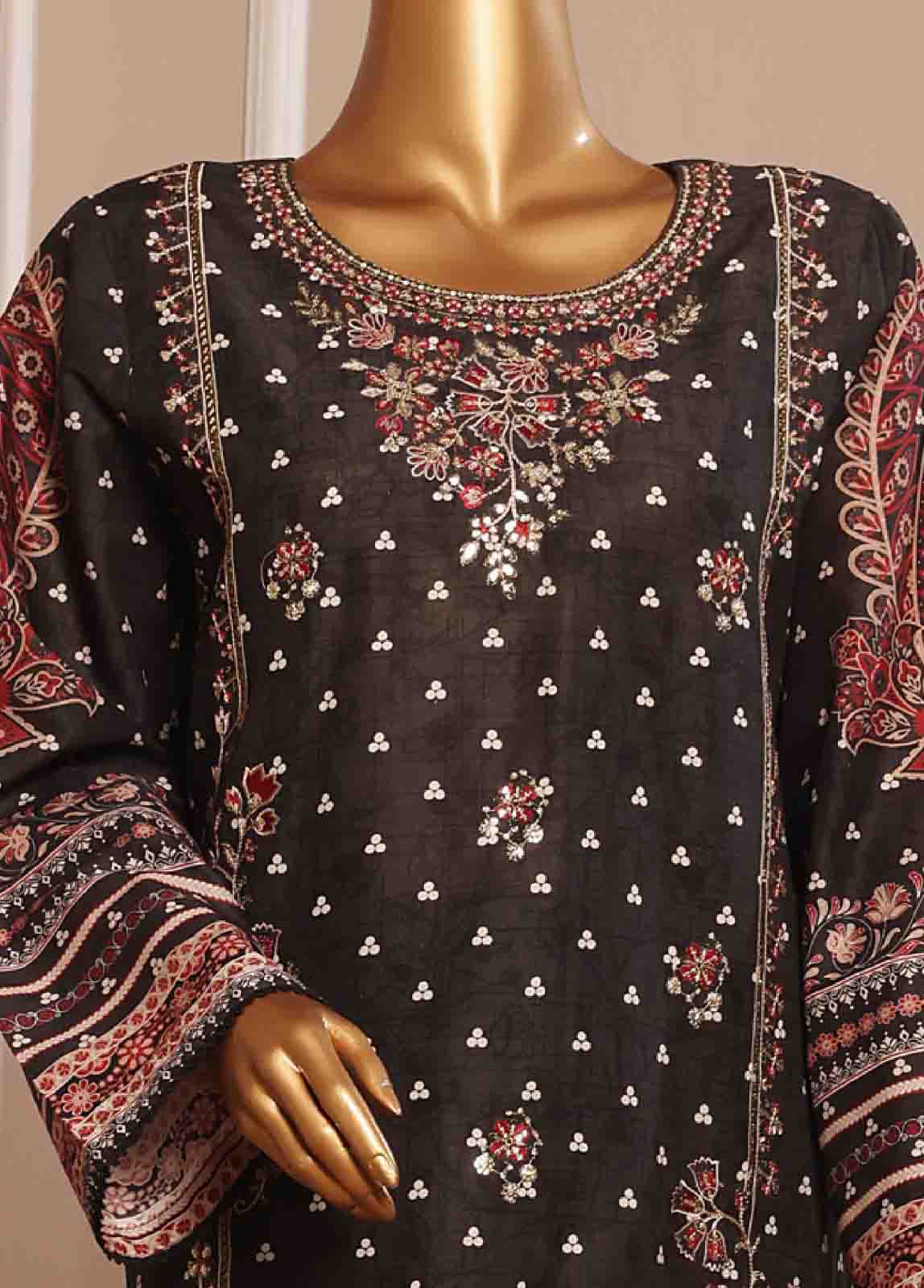 Bin Saeed Fabric - SME-036 Z-3 Piece Embroidered Stitched Suit