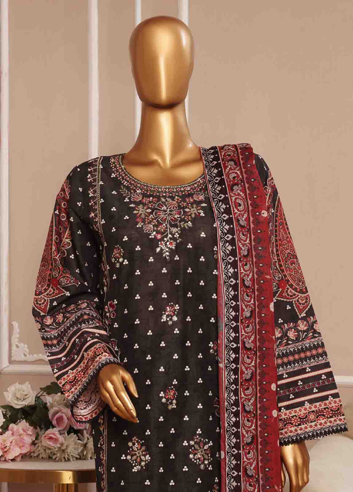 Bin Saeed Fabric - SME-036 Z-3 Piece Embroidered Stitched Suit