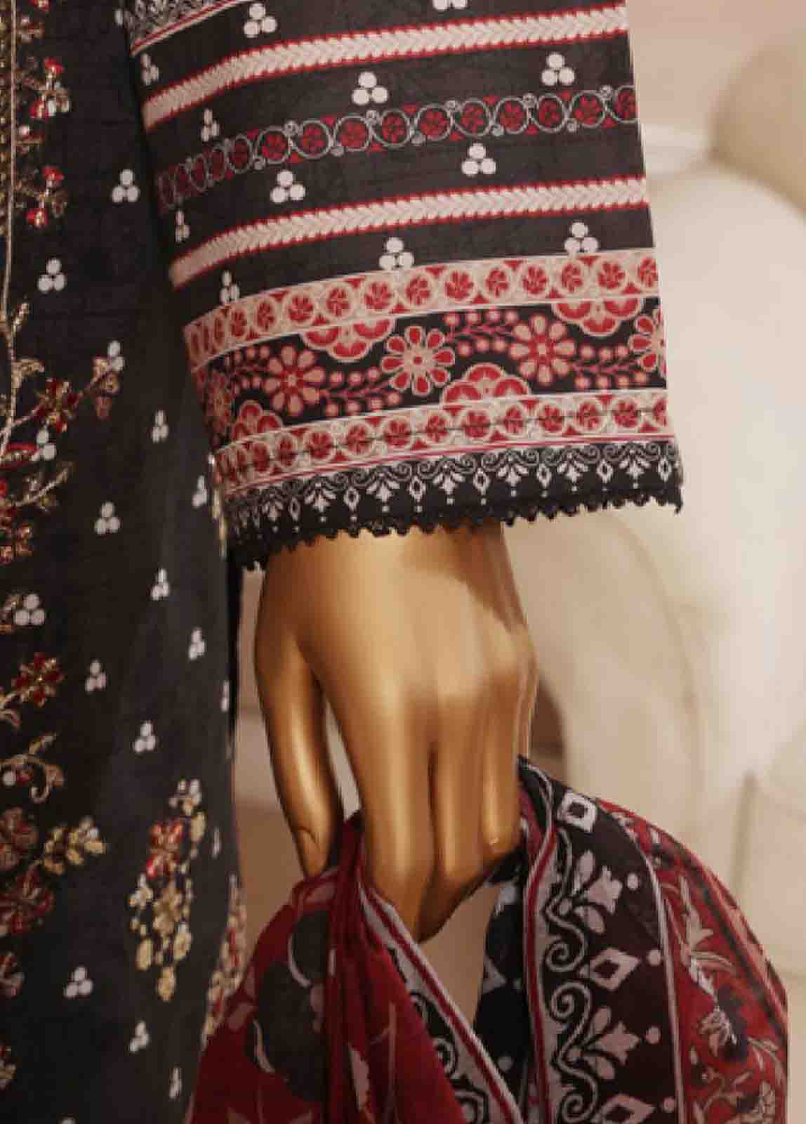 Bin Saeed Fabric - SME-036 Z-3 Piece Embroidered Stitched Suit