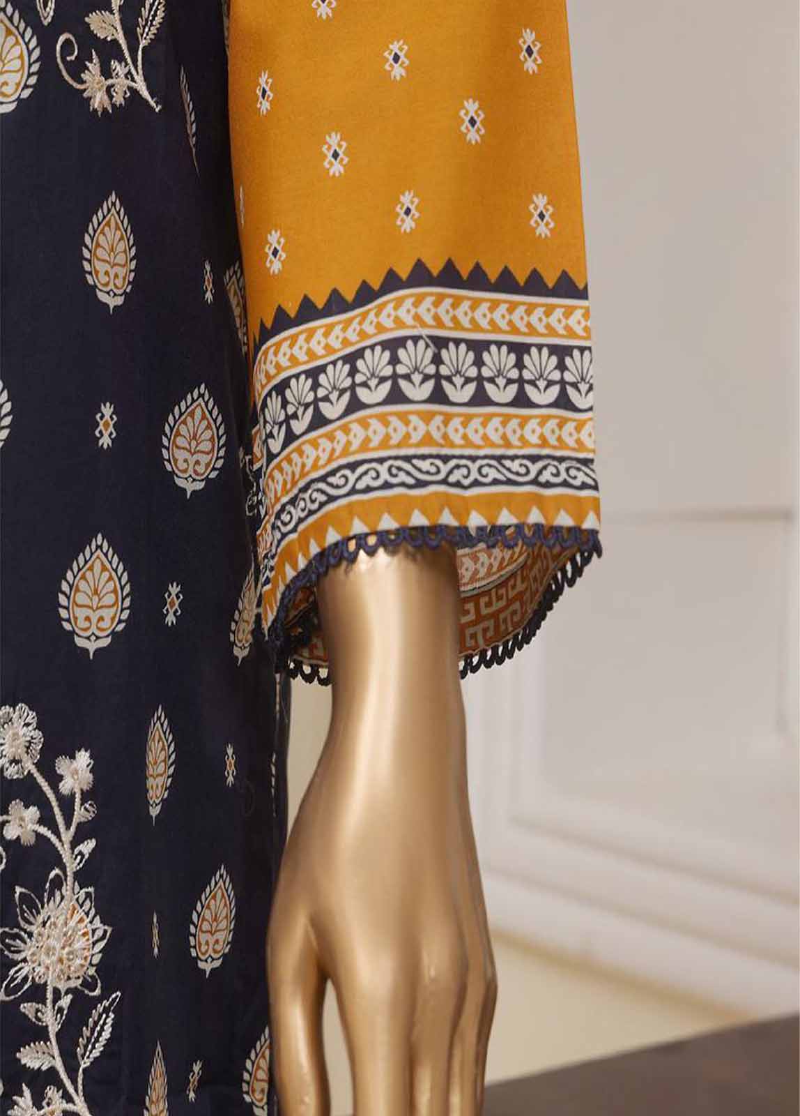 Bin Saeed Fabric - SME-037- 3 Piece Embroidered Stitched Suit