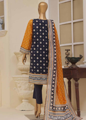 SME-037- 3 Piece Embroidered Stitched Suit