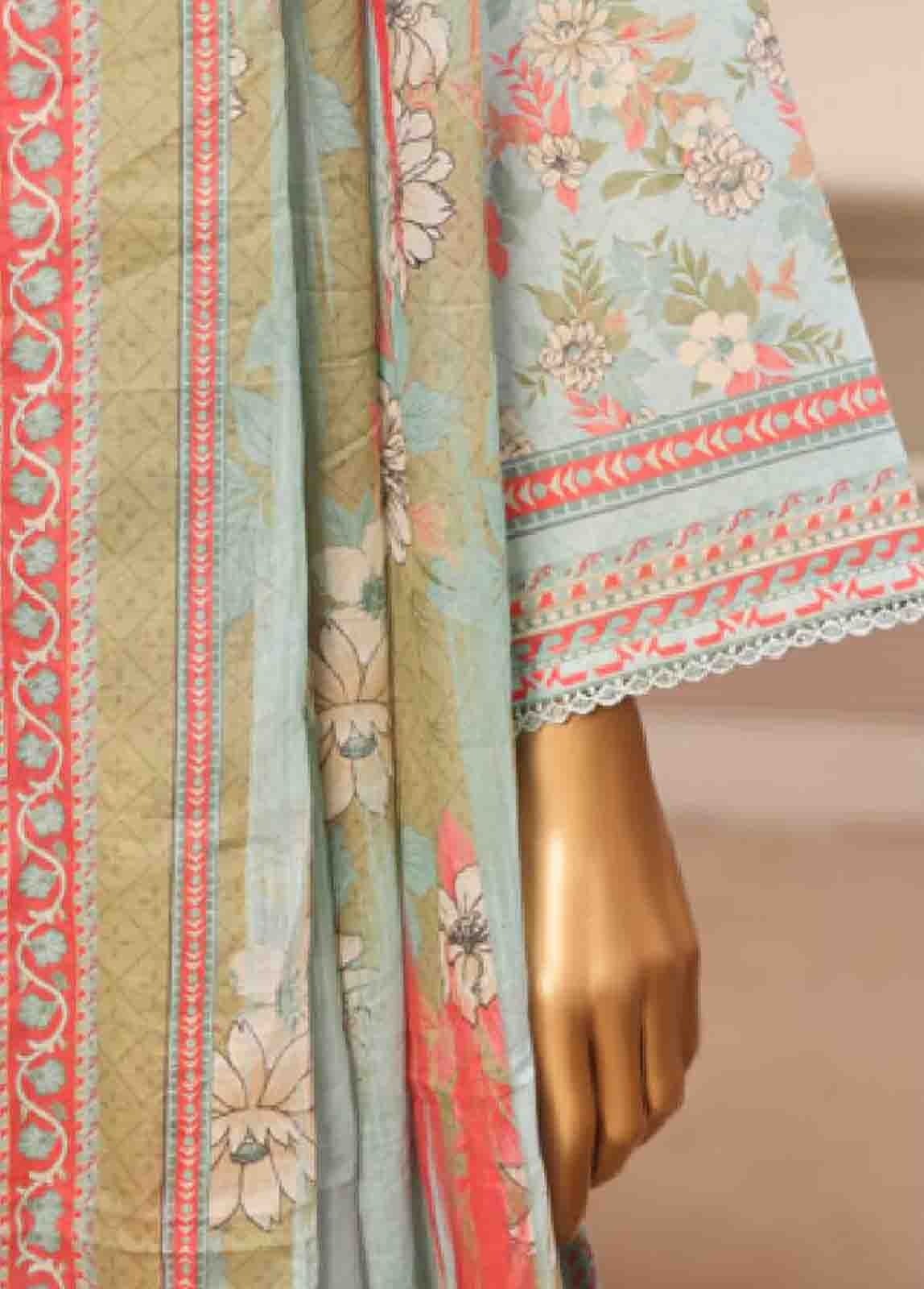 Bin Saeed Fabric - SME-038 -3 Piece Embroidered Stitched Suit