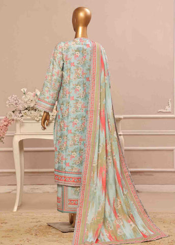 SME-038 -3 Piece Embroidered Stitched Suit