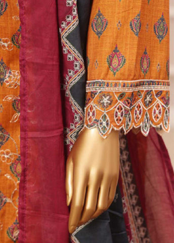 Bin Saeed Fabric - SME-040 B  Piece Cutwork Kari Stitched Suit