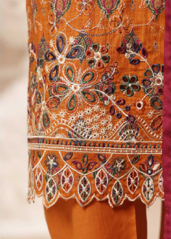 Bin Saeed Fabric - SME-040 B  Piece Cutwork Kari Stitched Suit