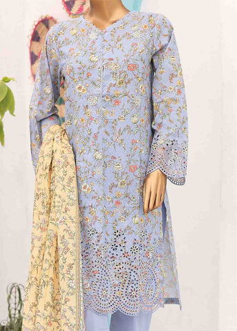 Bin Saeed Fabric - SME-0415-3 Piece LawnKari Stitched Suit