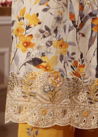 SME-042 -3 Piece Embroidered Stitched Suit