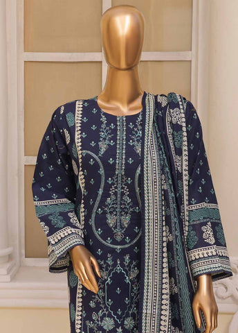 Bin Saeed Fabric - SME-043- 3 Piece Embroidered Stitched Suit