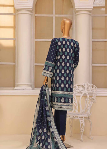 Bin Saeed Fabric - SME-043- 3 Piece Embroidered Stitched Suit