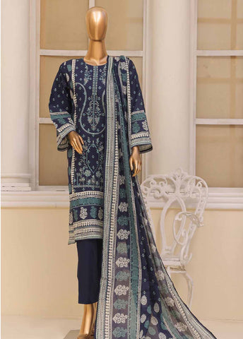 Bin Saeed Fabric - SME-043- 3 Piece Embroidered Stitched Suit