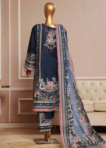 Bin Saeed Fabric - SME-044 -3 Piece Chikankari Stitched Suit