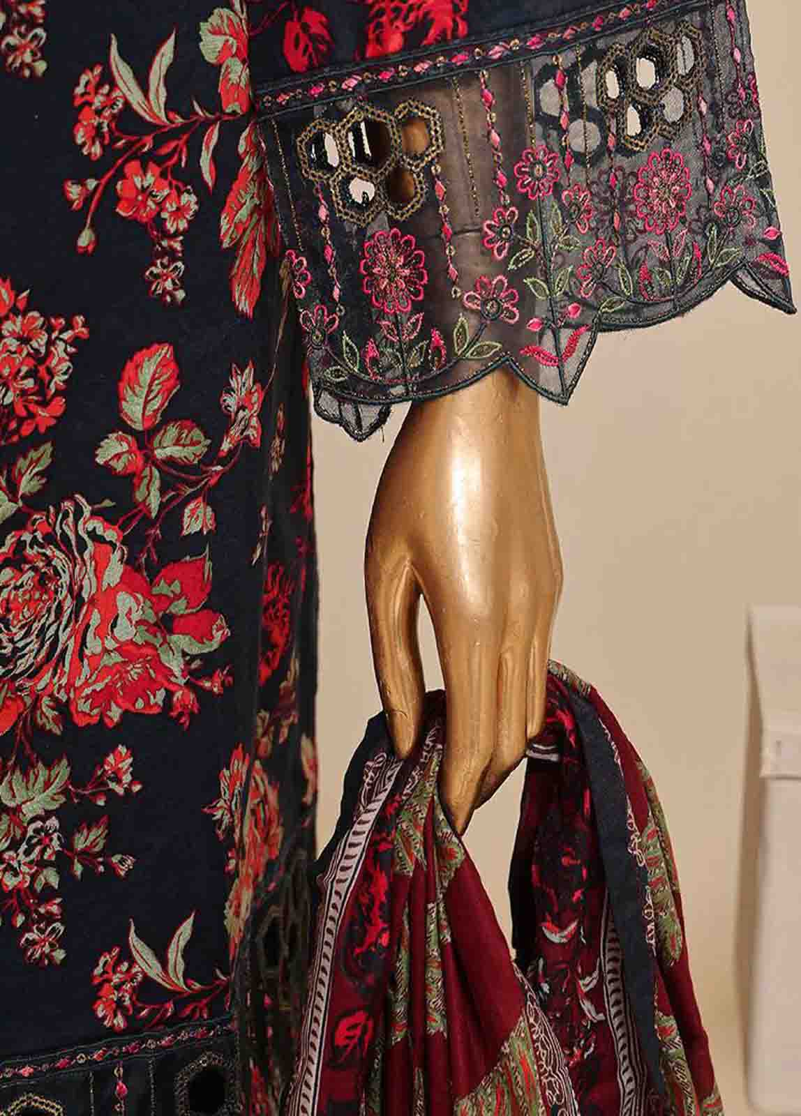 Bin Saeed Fabric - SME-044 A- 3 Piece Embroidery Stitched Suit