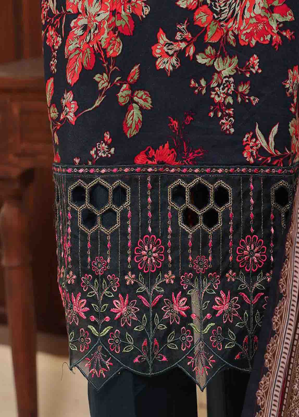 Bin Saeed Fabric - SME-044 A- 3 Piece Embroidery Stitched Suit