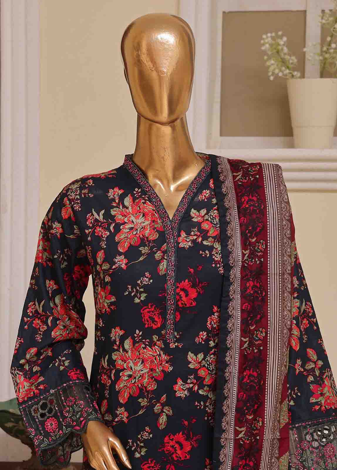 Bin Saeed Fabric - SME-044 A- 3 Piece Embroidery Stitched Suit