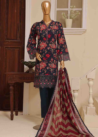 Bin Saeed Fabric - SME-044 A- 3 Piece Embroidery Stitched Suit