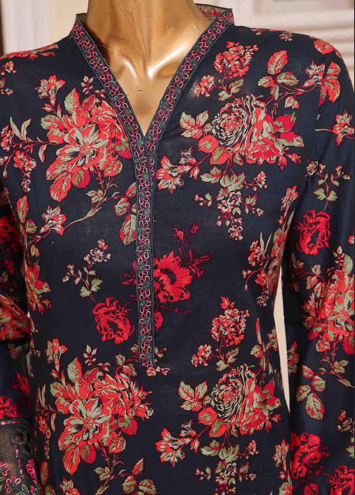 Bin Saeed Fabric - SME-044 A- 3 Piece Embroidery Stitched Suit