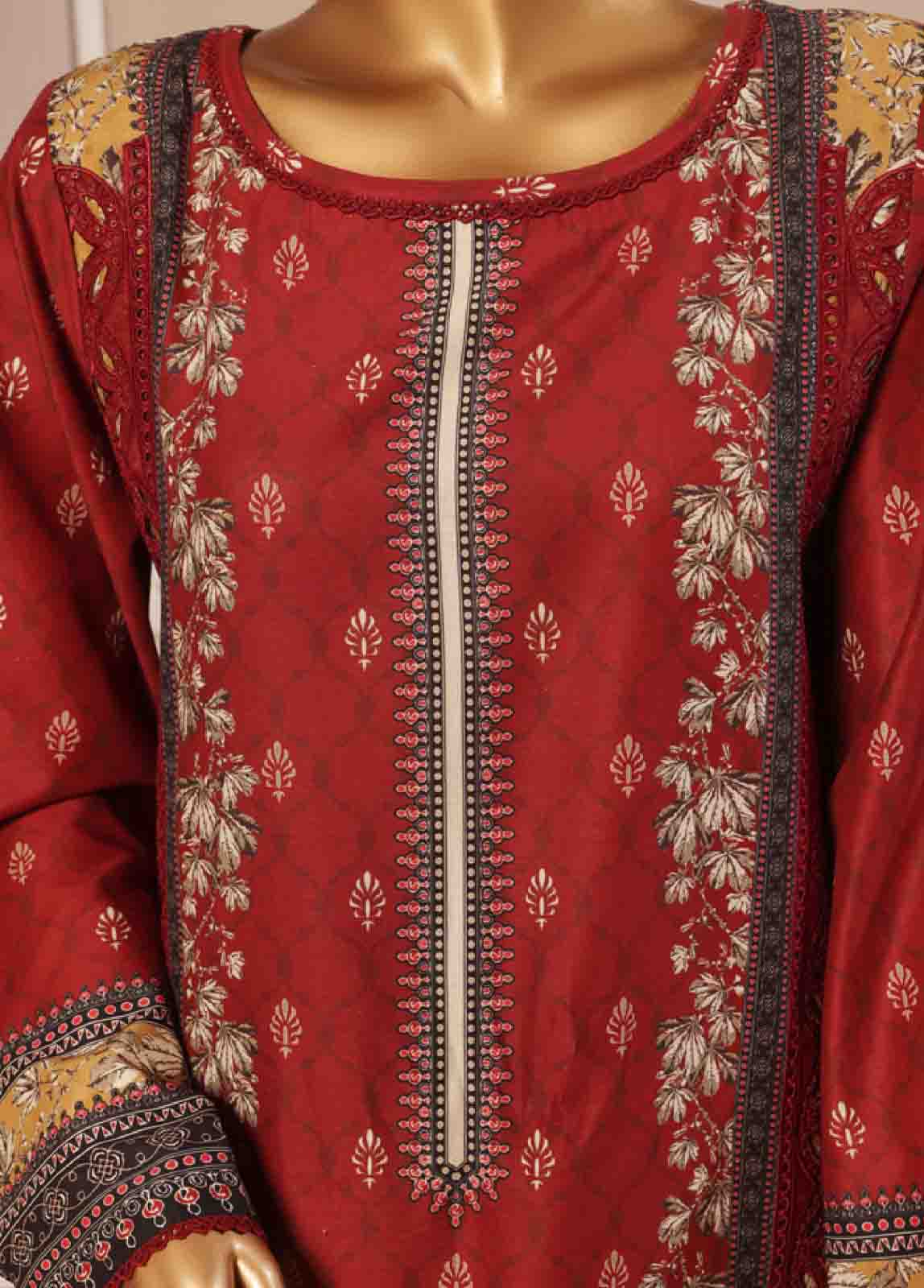 Bin Saeed Fabric - SME-046 -3 Piece Embroidered Stitched Suit