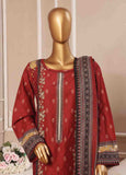 SME-046 -3 Piece Embroidered Stitched Suit