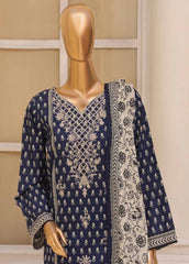SME-048- 3 Piece Embroidered Stitched Suit