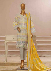 SME-604- 3 Piece Luxury Embroidered Stitched Suit