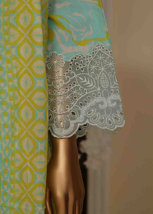 SME-606- 3 Piece Luxury Embroidered Stitched Suit