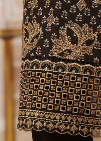 SME-612- 3 Piece Luxury Embroidered Stitched Suit