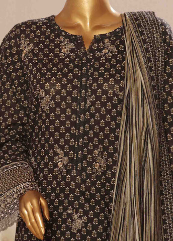 SME-612- 3 Piece Luxury Embroidered Stitched Suit