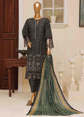 SME-619- 3 Piece Luxury Embroidered Stitched Suit