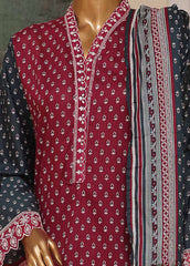 SME-751- 3 Piece Embroidered Stitched Suit