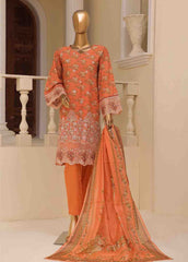 SME-784- 3 Piece Luxury Embroidered Stitched Suit