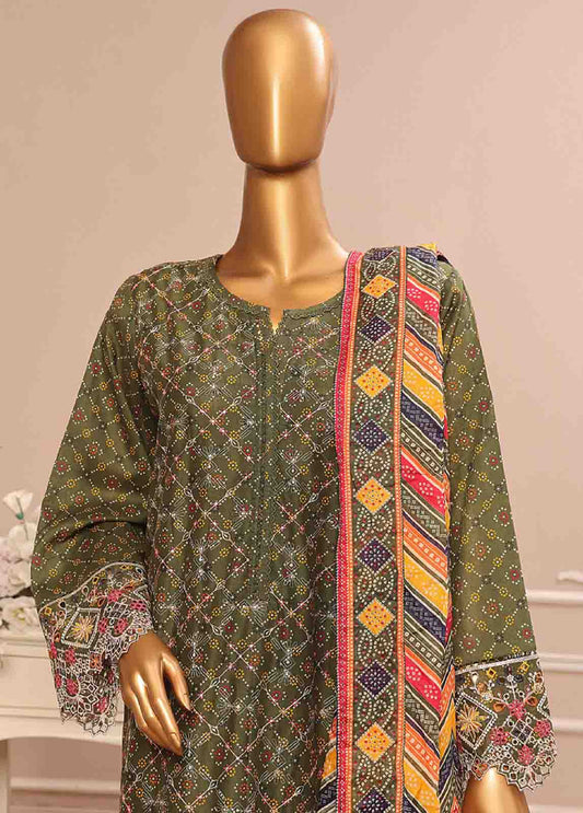 SME-792- 3 Piece Luxury Embroidered Stitched Suit