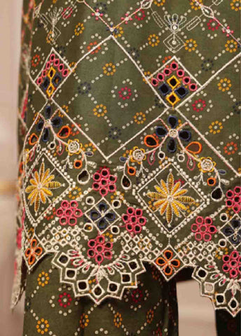 SME-792- 3 Piece Luxury Embroidered Stitched Suit