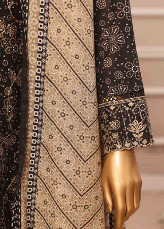 SME-796- 3 Piece Luxury Embroidered Stitched Suit