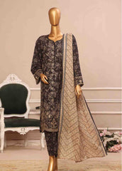 SME-796- 3 Piece Luxury Embroidered Stitched Suit