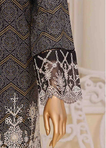SME-801- 3 Piece Luxury Embroidered Stitched Suit