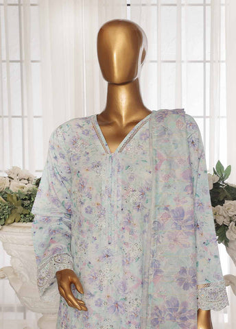Bin Saeed Fabric - SME-097-3 Piece Chikankari Stitched Suit