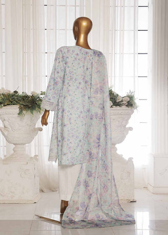 Bin Saeed Fabric - SME-097-3 Piece Chikankari Stitched Suit
