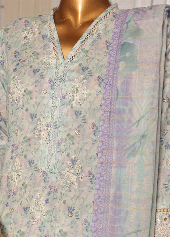 Bin Saeed Fabric - SME-098-3 Piece Chikankari Stitched Suit