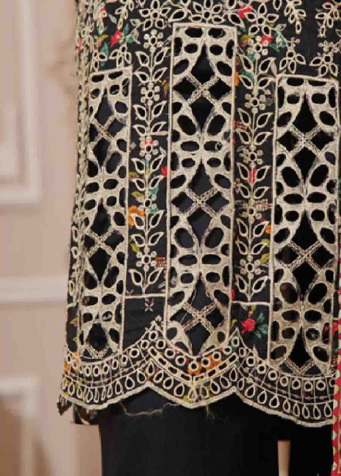 Bin Saeed Fabric - SME-169 -3 Piece Chikankari Stitched Suit