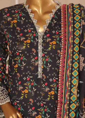 Bin Saeed Fabric - SME-169 -3 Piece Chikankari Stitched Suit