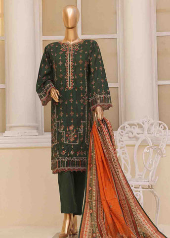 Bin Saeed Fabric - SME-181- 3 Piece Luxury Embroidered Stitched Suit