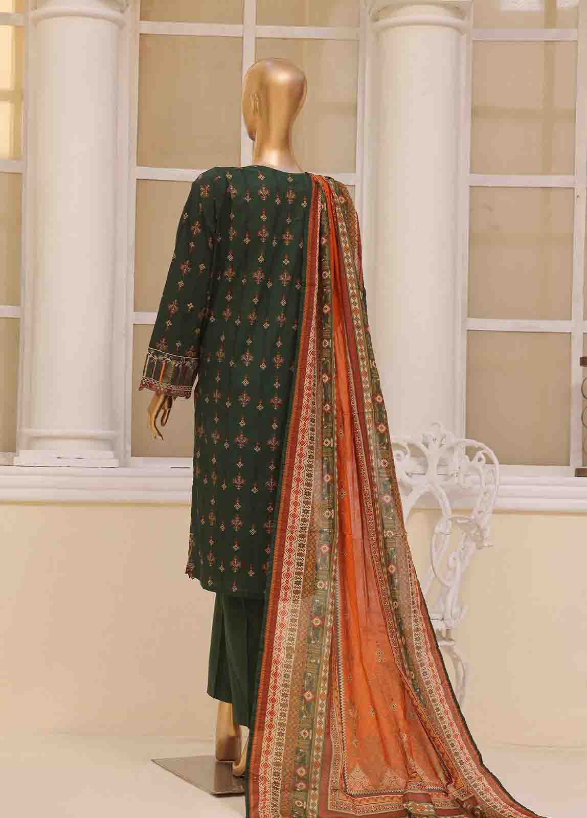 Bin Saeed Fabric - SME-181- 3 Piece Luxury Embroidered Stitched Suit